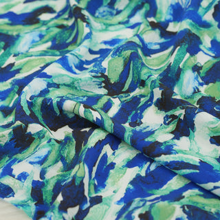 Japanese Fashion Designer Abstract Blue Non-Stretch Tencel™ / Lyocell Cotton Blended Plain Woven DS00689