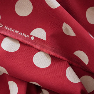 Made in Japan Sevenberry Polka Dot Red Non-Stretch Cotton Corduroy DS00692