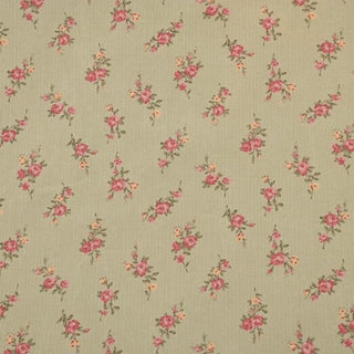 Made in Japan Sevenberry Floral Brown Non-Stretch Cotton Corduroy DS00693