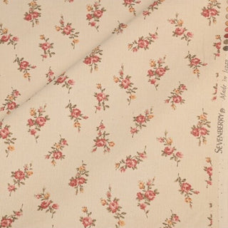 Made in Japan Sevenberry Floral Off-White Non-Stretch Cotton Corduroy DS00694