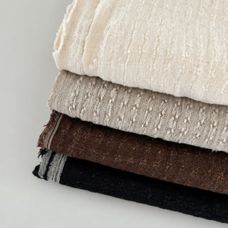 Made In France Premium Quality Solid Multi Color Non-Stretch Organic Linen Dobby Jacquard DS00696