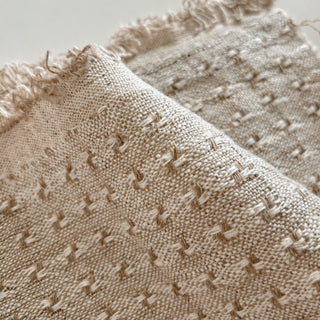 Made In France Premium Quality Solid Multi Color Non-Stretch Organic Linen Dobby Jacquard DS00696