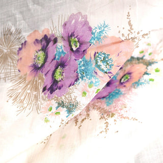 Yardblox Exclusive Zimmermann Floral White Non-Stretch Ramie Plain Woven DS01502