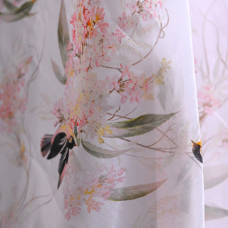 Yardblox Exclusive Zimmermann Botanical Pink Non-Stretch Polyester Organza DS01505