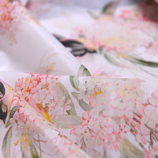 Yardblox Exclusive Zimmermann Botanical Pink Non-Stretch Polyester Organza DS01505