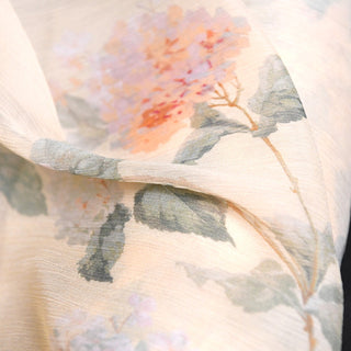 Yardblox Exclusive Zimmermann Floral Off-White Non-Stretch Viscose Crepon DS01506