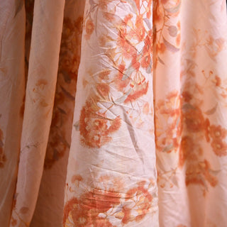 Yardblox Exclusive Zimmermann Floral Orange Non-Stretch Cotton Linen Blended Plain Woven DS01507