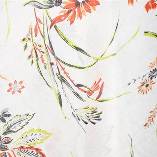 Yardblox Exclusive ME+EM Floral Off-White Non-Stretch Silk Cotton Blended Plain Woven DS01508