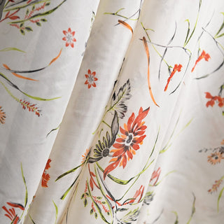 Yardblox Exclusive ME+EM Floral Off-White Non-Stretch Silk Cotton Blended Plain Woven DS01508