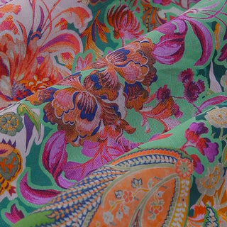 Yardblox Exclusive Zimmermann Floral Multi Color Non-Stretch Linen Tencel™ / Lyocell Blended Plain Woven DS01510