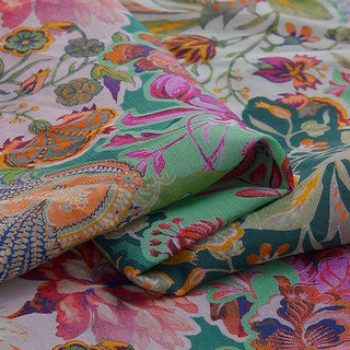 Yardblox Exclusive Zimmermann Floral Multi Color Non-Stretch Linen Tencel™ / Lyocell Blended Plain Woven DS01510