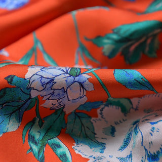 Zimmermann Floral Multi Color Non-Stretch Mulberry Silk Twill Satin DS01514 -18 Momme