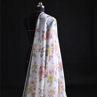 Zimmermann Floral Off-White Non-Stretch Polyester Organza DS01519