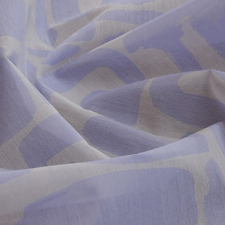 Zimmermann Abstract Blue Non-Stretch Mulberry Silk Linen Blended Plain Woven DS01522