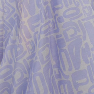 Zimmermann Abstract Blue Non-Stretch Mulberry Silk Linen Blended Plain Woven DS01522