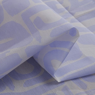 Zimmermann Abstract Blue Non-Stretch Mulberry Silk Linen Blended Plain Woven DS01522