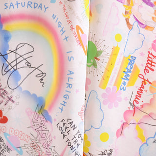 Réalisation Par Graffiti Multi Color Non-Stretch Mulberry Silk Crepe De Chine DS01607