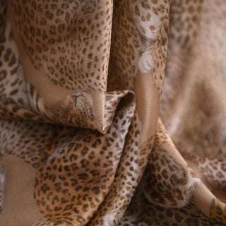 Zimmermann Animal Brown Non-Stretch 6A Mulberry Silk Satin DS01609