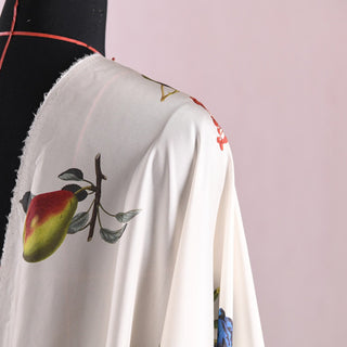 Made in Japan CABaN Fruits and Vegetables Off-White Non-Stretch Mulberry Silk Habotai DS01616 -10 Momme