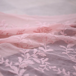 Zimmermann Botanical Pink Non-Stretch Embroidery Viscose Plain Woven DS01619