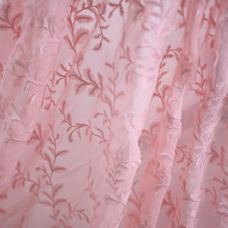 Zimmermann Botanical Pink Non-Stretch Embroidery Viscose Plain Woven DS01619