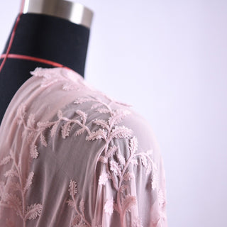 Zimmermann Botanical Pink Non-Stretch Embroidery Viscose Plain Woven DS01619