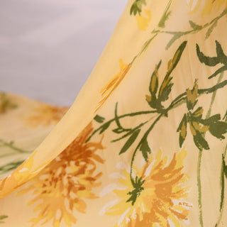 Reformation Floral Yellow Non-Stretch Viscose Georgette DS01631