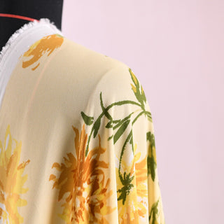 Reformation Floral Yellow Non-Stretch Viscose Georgette DS01631
