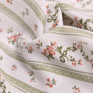Reformation Floral Off-White Non-Stretch Linen Plain Woven DS01632