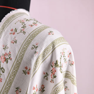Reformation Floral Off-White Non-Stretch Linen Plain Woven DS01632
