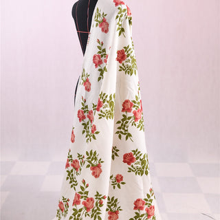 Reformation Floral Off-White Non-Stretch Linen Plain Woven DS01633