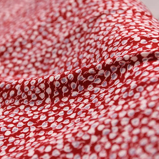 Reformation Floral Red Non-Stretch Viscose LENZING™ ECOVERO™ Viscose Blended Crepe DS01636