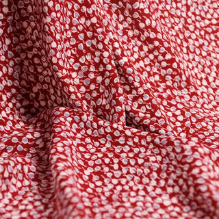 Reformation Floral Red Non-Stretch Viscose LENZING™ ECOVERO™ Viscose Blended Crepe DS01636