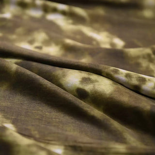 Diane von Furstenberg Tie Dye Green Non-Stretch Tencel™ / Lyocell Mulberry Silk Blended Crepe DS01637