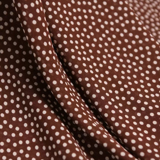 Reformation Polka Dot Brown Non-Stretch Viscose Georgette DS01639