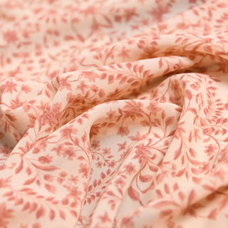 Reformation Floral Pink Non-Stretch Viscose Georgette DS01641
