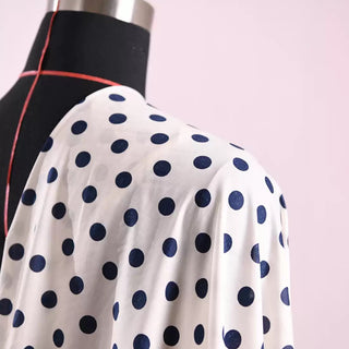 Reformation Polka Dot Off-White Non-Stretch Combed Cotton Broadcloth Poplin DS01643