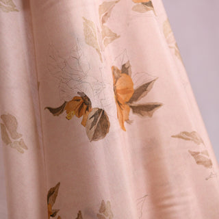 French Fashion Designer Floral Pink Non-Stretch Mulberry Silk Cotton Blended Plain Woven DS01647 -10 Momme