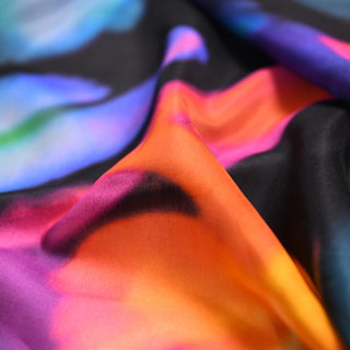 Diane von Furstenberg Floral Multi Color Non-Stretch Mulberry Silk Cotton Blended Plain Woven DS01651 -10 Momme