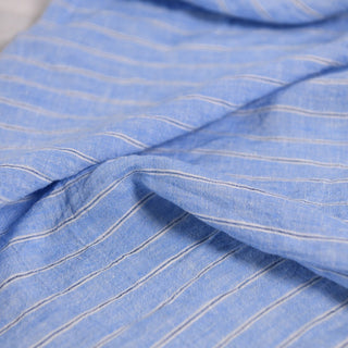 Zimmermann Stripes Blue Non-Stretch Washed Hemp Plain Woven DS01655