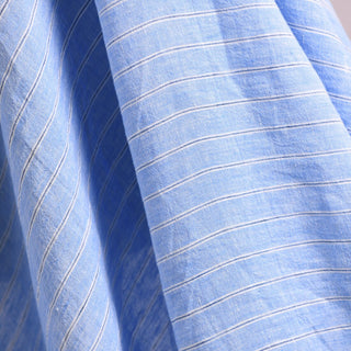 Zimmermann Stripes Blue Non-Stretch Washed Hemp Plain Woven DS01655