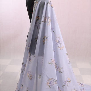 Zimmermann Floral Purple Non-Stretch Polyester Organza DS01661