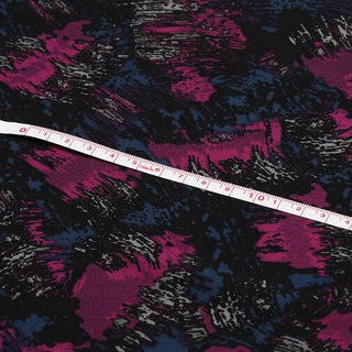 Japanese Fashion Designer Abstract Multi Color Stretch Mulberry Silk Elastane Blended Crepe De Chine DS02601 -23 Momme