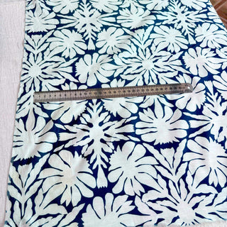 Made in Italy Albini Group Floral Blue Non-Stretch Liquid Ammonia Mercerized Organic Cotton Plain Woven DS03604