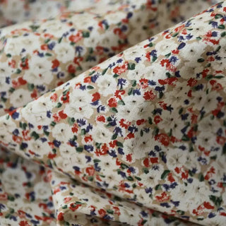 Japanese Fashion Designer Floral Brown Non-Stretch Cotton Plain Woven DS03614