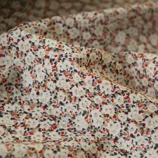 Japanese Fashion Designer Floral Brown Non-Stretch Cotton Plain Woven DS03614