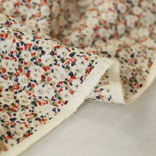 Japanese Fashion Designer Floral Brown Non-Stretch Cotton Plain Woven DS03614