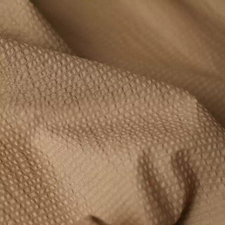 Japanese Fashion Designer Solid Brown Non-Stretch Cotton Seersucker DS03632
