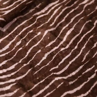 Japanese Fashion Designer Stripes Brown Non-Stretch Cotton Seersucker DS03633