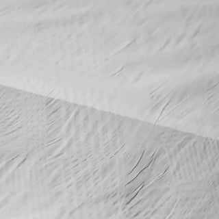 Japanese Fashion Designer Solid White Non-Stretch Cotton Seersucker DS03634